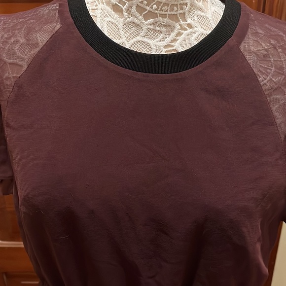 Madewell Purple and Black Ruffle Dress (Size 12) - Picture 8 of 13